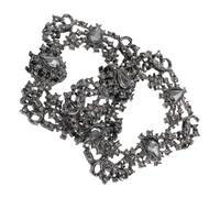 UKCOCO Pinzas Metálicas Desmontables para Zapatos Mujer 2 Piezas Gemas de Imitación Gris Brillante, Clips Decorativos para Sandalias y Tacones Altos Boda, Accesorios Joya para Novias