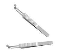 UKCOCO Pinzas y Forma Micro Arco para Glándulas de Meibomio de Masaje de Acero Inoxidable, Diseño Ergonómico 2piezas para Cuidado Profesional de Ojos Secos