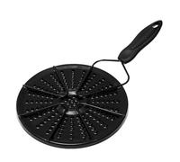 UKCOCO Placa Adaptadora de Calor para Olla de Cocina Inducción, Esmalte y Hierro Negro con Transferencia de Calor Uniforme y Prevención de Quemaduras para Calentar Leche y Papilla