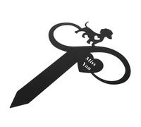 UKCOCO Placa Conmemorativa para Perros para Jardín con Silueta Resistente la Intemperie con Estaca para Suelo Marcador de Tumba para Mascotas Personalizable con Nombre y Fechas y Fácil