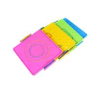 UKCOCO Placa de Clavos para Niños Tablero Geométrico de Plástico 14Cm/16Cm Juguete Didáctico para Matemáticas para Educación Preescolar Juegos de Aprendizaje 4 Piezas