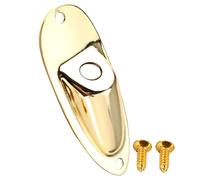 UKCOCO Placa de Salida para Guitarra Eléctrica Dorada Accesorio Resistente y Fácil de Instalar Compatible con Fender Repuesto con Curva Ajustada para Cuerpo de Guitarra