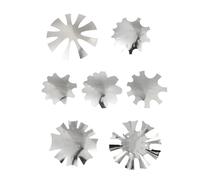 UKCOCO Plantillas Estructura Multi Ranura de Manicura Reutilizables de Metal en Color Plata, 7 Piezas para Decoración de Uñas Ideales para Salones y Escuelas de Uñas