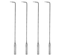 UKCOCO Póquer para Chimenea de Acero Inoxidable 41 Cm, Herramienta para Cenizas de Barbacoa, Atizador de Fuego Resistente, Set de 4 Piezas para Limpieza y Manejo de Brasas