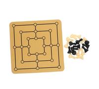 UKCOCO Portátil de Juego de Mesa Nine Mens Morris para Entretenimiento Familiar Diseño para Llevar Tablero Multifuncional de Material Tipo Alfombrilla Juego Estratégico Divertido para