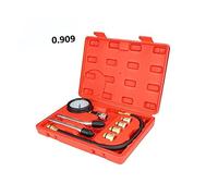 UKCOCO Probador de Presión para Motor y Moto con Manómetro Kit Completo con Adaptadores y Estuche Resistente Medidor de Compresión para Cilindros Coche y Motocicleta