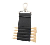 UKCOCO PU Cuero Golf tee Holder Compacto y Resistente al Agua Organizador Portátil para Almacenamiento y Acceso Rápido Bolsa Ligera para Accesorios de Golf Color Negro para Golfistas al