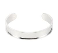 UKCOCO Pulsera de Acero Terminar Brazalete Abierto para Hacer Bisutería Materiales para Bricolaje para Pulseras de Acero Inoxidable
