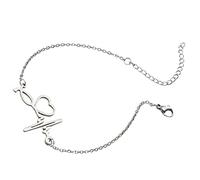 UKCOCO Pulsera De Geométrica Sencilla Latidos De Corazón Para Mujer Como Pulsera De Amistad o Obsequio De Cumpleaños Para Novias