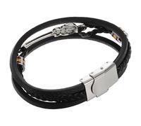 UKCOCO Pulsera de Punto Punk para Hombre, Brazalete de Cuero PU Diseño de Guitarra, Cómodo y Fácil de Usar, Obsequio Adecuado para Cumpleaños