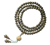 UKCOCO Pulsera De Sándalo De Cuentas Para Hombres y Mujeres Pulsera De Madera Diseño De Flor De Loto Para Meditación y Oración De Sándalo
