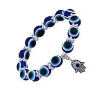 UKCOCO Pulsera Del Mal De Ojo Cuentas Turcas Azul Elegante Joyería Ajustable Para Mujer y Hombre Uso Diario Diseño Minimalista
