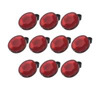 UKCOCO Reflectores para Bicicleta de Montaña 10 Piezas Rojos Reflectantes Seguridad Ciclismo Nocturno Accesorios para Manillar y Poste Asiento Uso Exterior Resistentes Intemperie