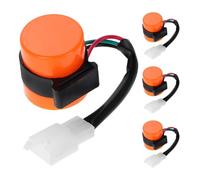UKCOCO Relé Intermitente Electrónico para Motocicleta 3 Pines 12v Baliza Señal de Dirección Naranja Compatible Atv y Sandboard con Zumbador y Luz Estroboscópica de Emergencia Paquete