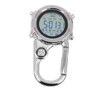 UKCOCO Reloj Colgante Multifuncional para Escalada Rojo Metálico Hebilla Luminosa Portátil para Suministros de Actividades al Aire Libre y Vigilancia en Excursiones