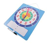 UKCOCO Reloj Didáctico para Niños Superficie De Borrado, Reloj para Aprender a Decir La Hora, Material Resistente, Colores Brillantes, Adecuado para Uso Escolar y Actividades Educativas