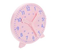 UKCOCO Reloj Educativo Infantil Herramienta Didáctica para Enseñar la Hora Manecillas Coordinadas Color Rosa Adecuado para Maestros y Alumnos Escuelas y Casas
