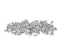 UKCOCO Remaches Punk de Metal Plateado 100 Piezas, Puntas Cónicas 7x14 Mm Tornillo, Accesorios Decorativos para Chaquetas Vaqueras, Zapatos Góticos y Manualidades de Cuero