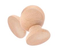 UKCOCO Remates De Madera Sin Terminar: Remate De Bola De Madera De 2.8 × 2 Pulgadas para Remate De Poste De Cama Remates De Varilla De Cortina Escaleras Remate De Asta De Y