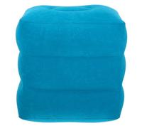 UKCOCO Reposapiés Inflable para Viaje Azul Pavo Real, Cojín Ergonómico Ajustable de Tres Capas, Almohada Portátil para Avión y Oficina, Soporte Cómodo y Versátil para Piernas