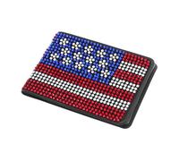 UKCOCO Rhinestone American Flag Car Insurance Holder Protective Card Organizer Driver S License Registration Wallet For Vehicle Interior Stylish Accessory For Women Men Teens