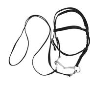 UKCOCO Riendas Ecuestres Cuerda De Caballo Cabestro De Cuerda Caballo Cabestro Suministro De Entrenamiento De Caballos Correa para Entrenamiento De Caballos Brida Sin Bocado Nylon Negro