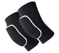 UKCOCO Rodilleras Deportivas de Voleibol para Mujer y Jóvenes, Acolchado Grueso para Protección y Calentamiento, Talla Única Negro con Ribete Claro, para Yoga, Baile y Entrenamiento