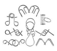 UKCOCO Rompecabezas de Metal Interactivo 8 Piezas para Personas Mayores, Juguete Sensorial Anti-Edad para Ejercitar el Cerebro y Mejorar la Capacidad de Razonamiento, Set de Actividades