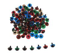 UKCOCO Round Plastic Safety Eyes with Washers Craft Eyes For Stuffed Toys Crochet Animals DIY Puppets Bear Dolls and Easy To Use