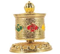 UKCOCO Rueda de Oración Tibetana Decorativa Adorno Religioso Herramienta de de Buena Suerte Accesorio Chic para Hogar Automóvil