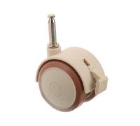 UKCOCO Rueda Giratoria de Goma Pequeña para Cuna de Ñiño con Freno Rueda Silenciosa Antideslizante de 28 Mm con Varilla para Muebles Reemplazo de Piezas para Mobiliario Infantil