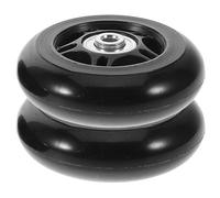 UKCOCO Ruedas de Repuesto para Maleta de Viaje, Ruedas Giratorias Silenciosas de Goma 76mm X 24mm, Juego de 2 Piezas para Reparación de Equipaje, Accesorios Compatibles para Maletas