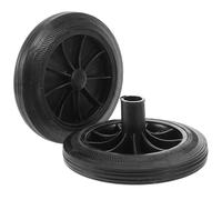 UKCOCO Ruedas para Cubo de Basura Exterior 100l/120l Accesorio Repuesto 2 Piezas Rueda Resistente y Suave para Contenedores Grandes Polea de Lata para Uso Industrial