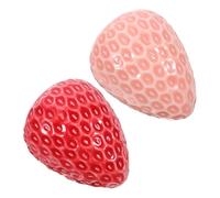 UKCOCO Salero y Pimentero de Cerámica Diseño de Fresa Set de 2 Piezas Frascos Pequeños para Condimentos Tapa Hermética Adecuado para Cocina y Almacenamiento de Especias