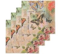 UKCOCO Servilletas de Fiesta Estampado de Mariposas, Papel de Seda Flexible, Paquete de 20 Unidades, Servilletas Decorativas para Eventos y Hogar, Accesorio Adecuado para Celebraciones