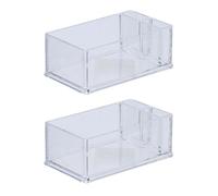 UKCOCO Servilletero Acrílico Transparente 2piezas Diseño Moderno y Ligero para Cocina o Tienda, Estuche Compacto y Fácil Instalación para Servilletas