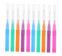 UKCOCO Set De 50 Cepillos Interdentales i Mango Recto Colores Naranja, Azul, Verde, Fucsia y Púrpura, Cepillos Suaves Para Limpieza Entre Dientes y Aparatos De, Herramienta Limpiadora Portátil