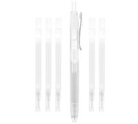 UKCOCO Set de Bolígrafos para Marcar Ropa con Tinta Borrable por Calor, Punta 0.8mm, Plástico Líquido, Incluye 6 Recambios para Proyectos de Costura en Casa