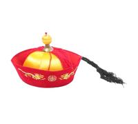 UKCOCO Sombrero Chino Oriental de con Coletas para Cosplay y Accesorio para Danza y Diseño Dinastía Qing Cómodo y Seguro