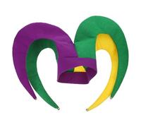 UKCOCO Sombrero de Payaso de Fieltro para Carnaval, Diadema de Disfraz Mardi Gras Unisex, Accesorio de Fiesta de Circo para Adultos, Diseño Largo Estilo New Orleans