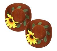 UKCOCO Sombreros Decorativos para Botellas De Vino 2 Piezas Adornos De Fiesta Sombreros Miniatura Decoración para Fiestas Vaquero
