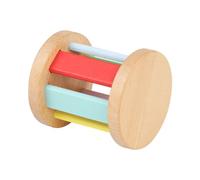UKCOCO Sonajero de Madera Montessori para Bebés Rodillo para Mejorar el Reconocimiento de Colores y Promover el Agarre, Juguete Educativo Ligero Adecuado para Estimulación Temprana
