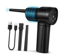 UKCOCO soplador de Aire soprador ar portátil atrapapolvo Duster Aire comprimido eléctrico aspiradoras soplador de Polvo eléctrico Plumero de Aire inalámbrico eléctrico sin Cable AbS Black