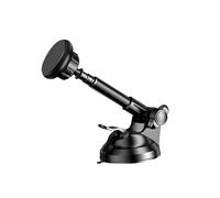 UKCOCO Soporte de Teléfono Magnético Telescópico para Coche Soporte con Ventosa para Montaje Parabrisas y Consola Central Color Negro para Dispositivos Móviles
