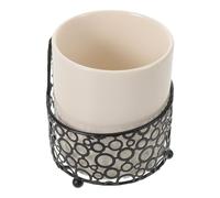 UKCOCO Soporte de Utensilios de Cerámica para Estación de Café, Tarro Grande para Cucharas y Agitadores, Organizador Funcional para Encimeras en Cocina y Cafetería, Almacenamiento