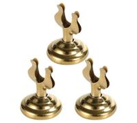 UKCOCO Soporte Metálico para Tarjetas de Lugar Pequeño 4 Cm en Forma de U Dorado, Clip para Números de Mesa, Portanotas para Buffet y Eventos, Pack de 3 Unidades