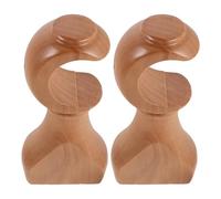 UKCOCO Soporte para Barra de Cortina, 35 mm, 2 Unidades, Madera y Metal, Ajustable para Pared y Techo, para salón y Dormitorio, Base estabilizadora de Varilla