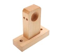 UKCOCO Soporte para Barra de Cortina de Madera Maciza Resistente y Delicado Soporte para Barra de Cortina de Baño Fácil Instalación Central