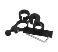 UKCOCO Soporte para Manillar de Motocicleta en Aleación de Aluminio, Base de Montaje con Bola de 17 Mm para Riel Redondo de 0,5' a 1'', Estabilizador para Accesorios y Dispositivos