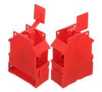 UKCOCO Soporte para Póster Horizontal DIY de Acrílico Rojo Pack 2 Unidades sin Pilas Exhibidor de Publicidad para Mesa y Decoración Interior